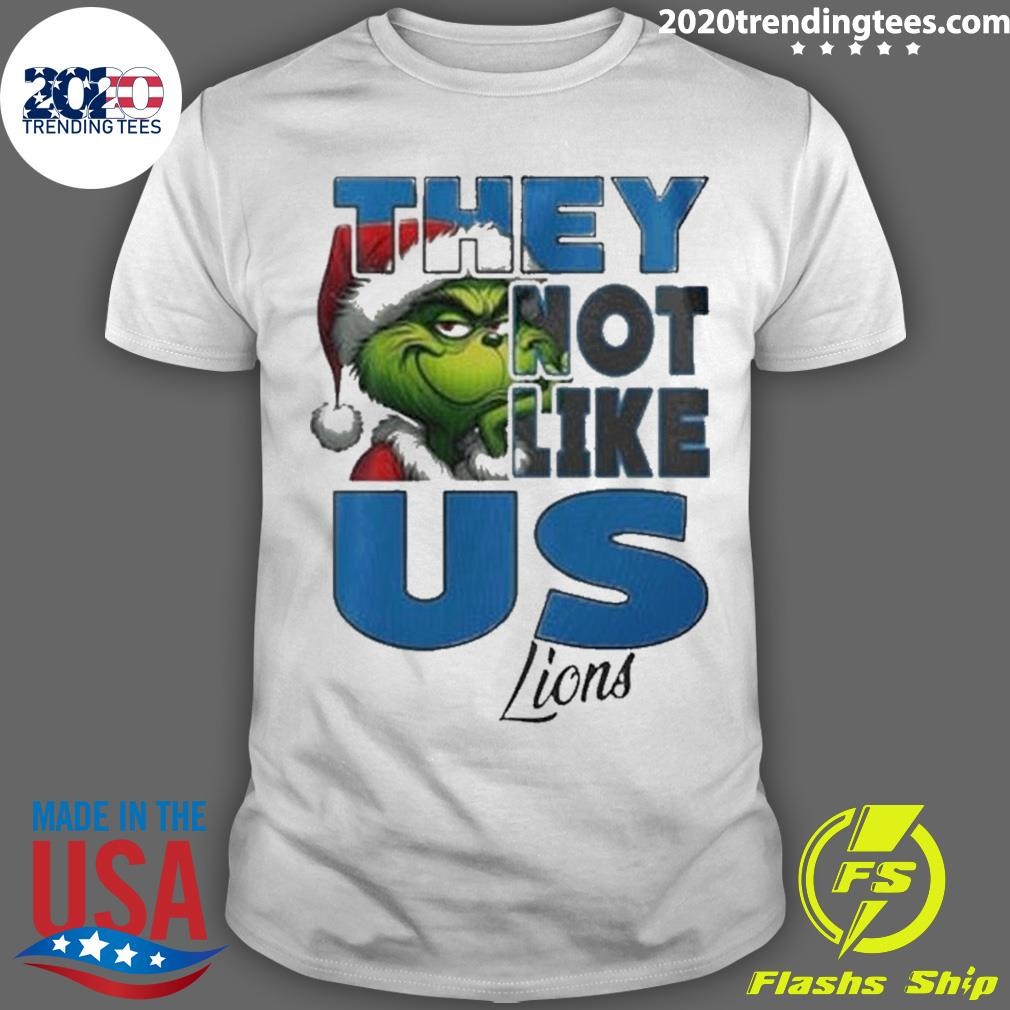 Nice Detroit Lions Grinch They Not Like Us Lionsmas Christmas T-shirt