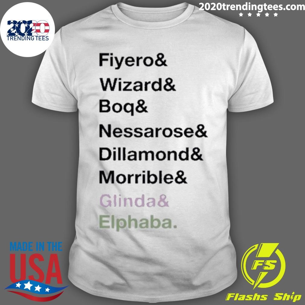 Nice Fiyero Wizard Boq Nessarose Dillamond Morrible Glinda Elphaba T-Shirt