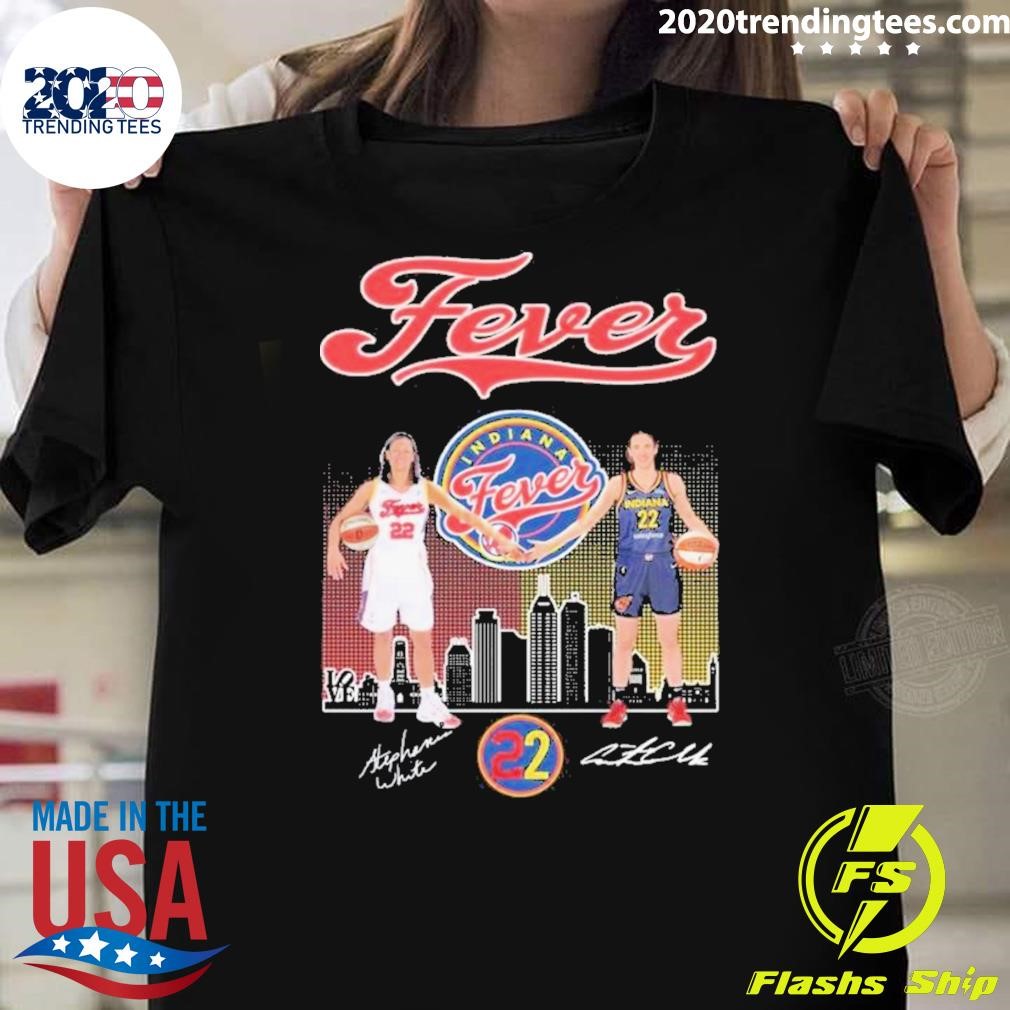 Nice Indiana Fever Legends Stephanie White Caitlin Clark 2024 Signatures T-shirt