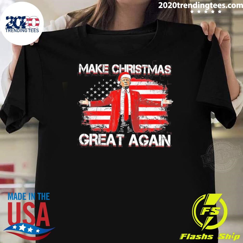 Nice Make Christmas Great Again Santa Funny Trump Xmas T-shirt