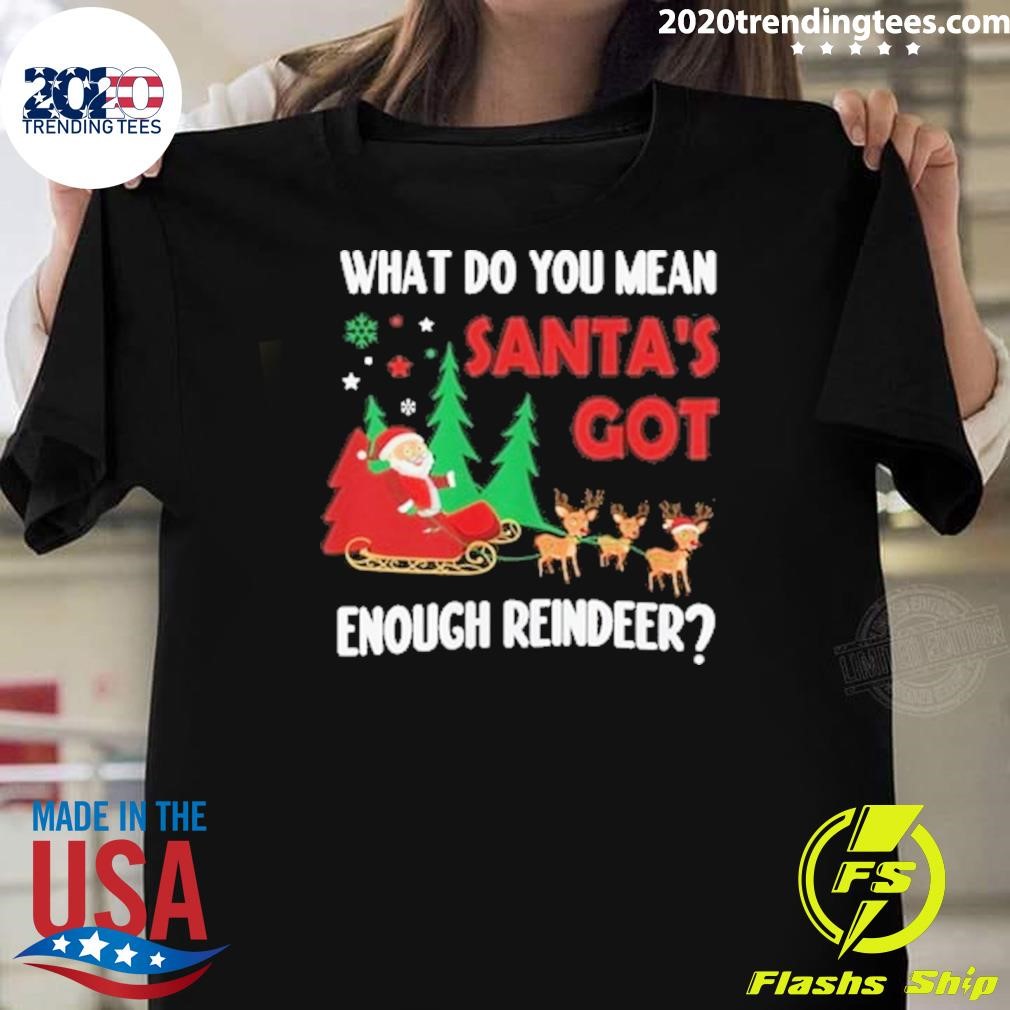 Nice Merry Christmas 2024 What Do You Mean Santa Got Enough Reindeer T-shirt