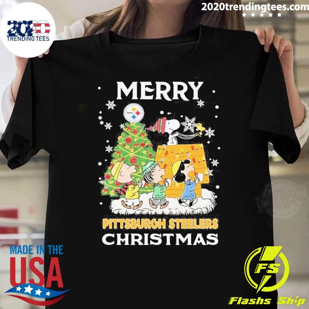 Nice Pittsburgh Steelers Merry Snoopy Christmas 2024 T-shirt