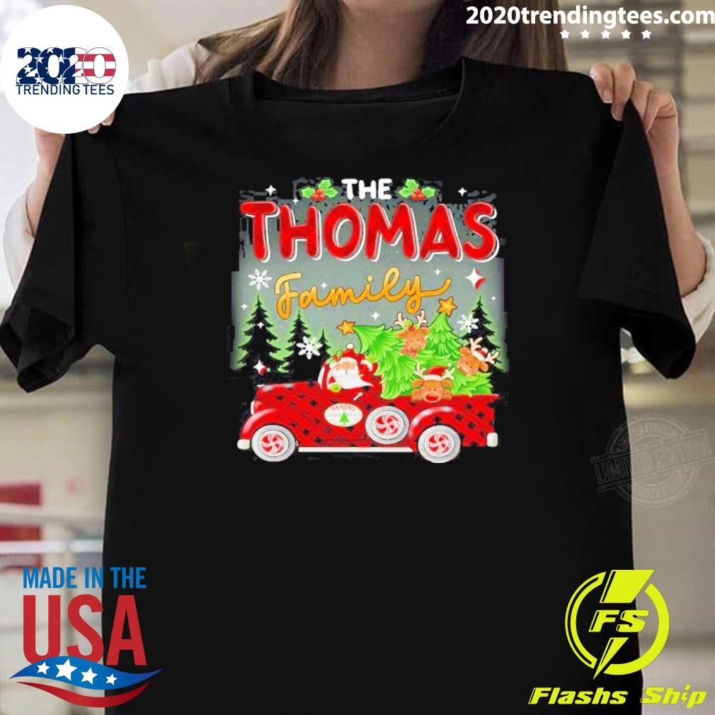 Nice The Thomas Family Christmas Matching Pajamas Group 2024 T-shirt