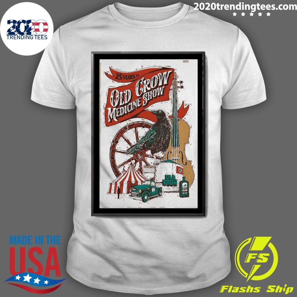 Official 25 Years Of Old Crow Medicine Show 2024 T-shirt