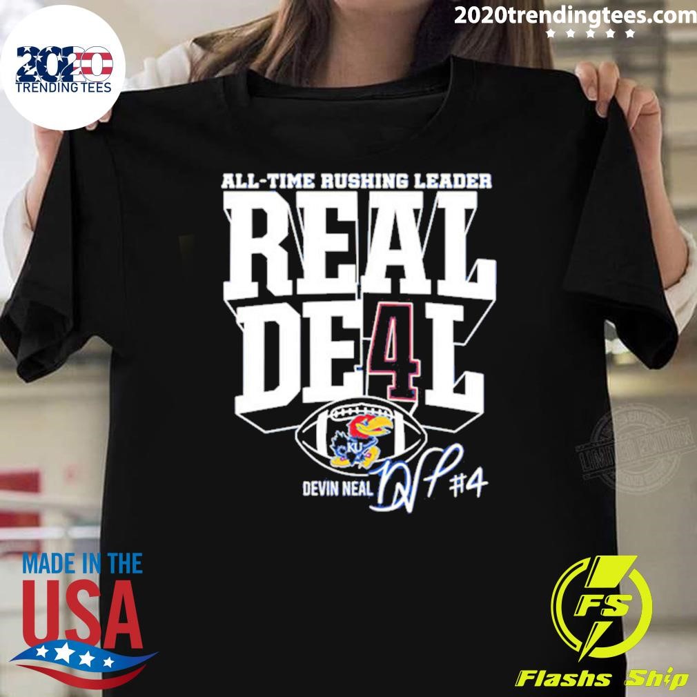 Official All Time Rushing Leader Real Deal Devin Neal T-Shirt