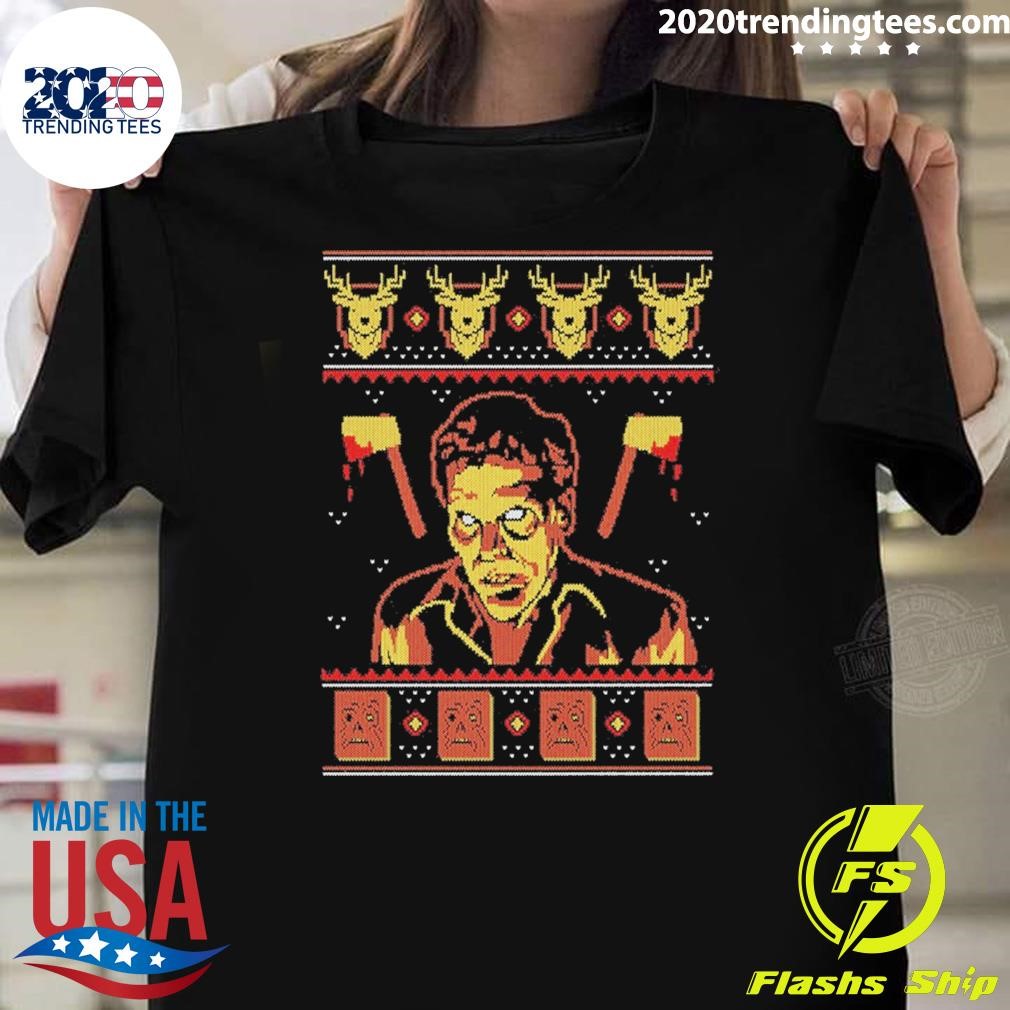 Official Evil Dead 2 Groovy Christmas T-shirt