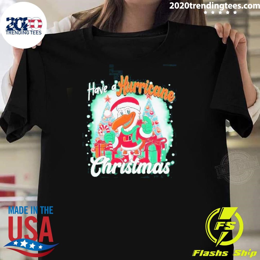 Official Have A Miami Hurricanes Christmas 2024 Mascot T-shirt