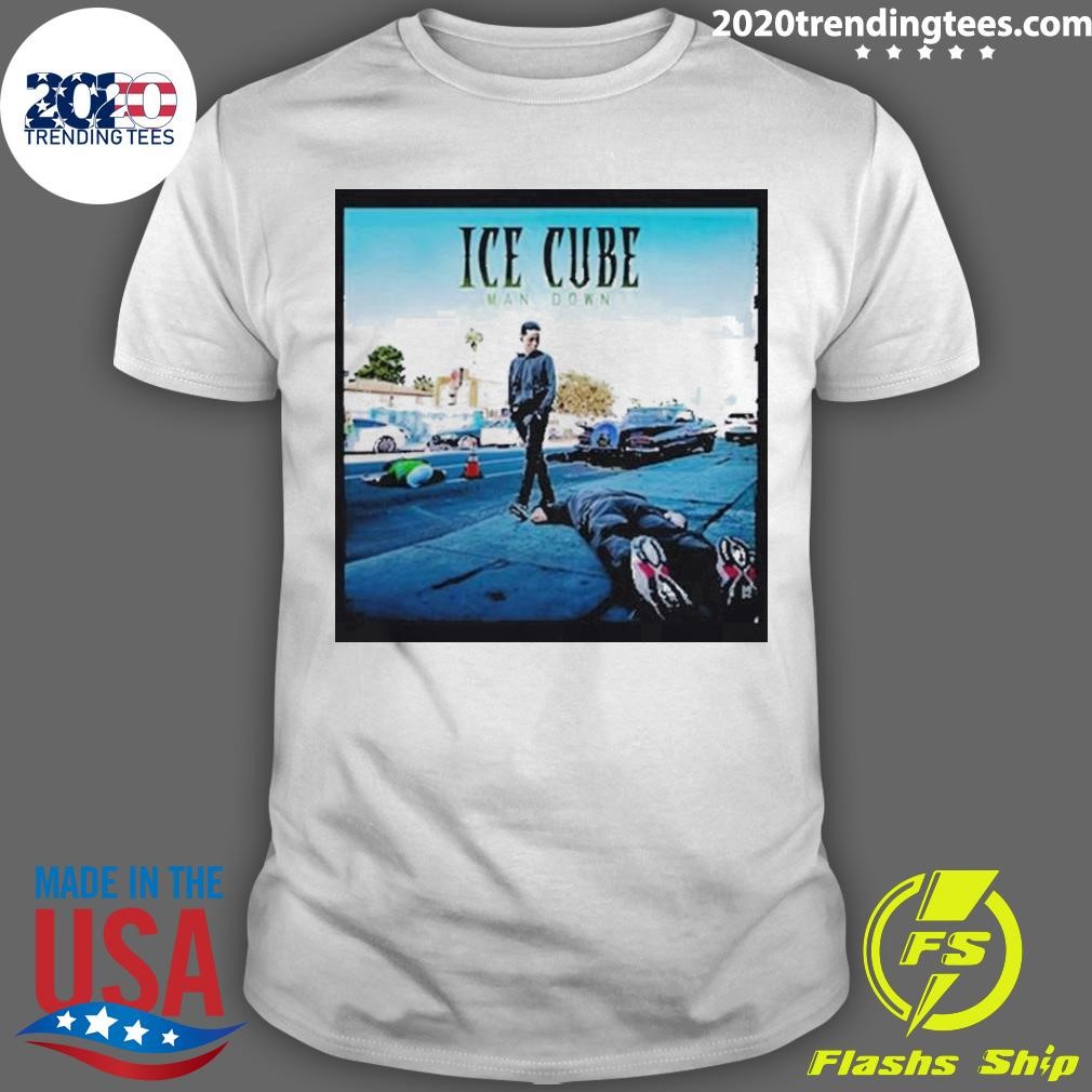 Official Ice Cube Man Down Street Black 2024 T-shirt