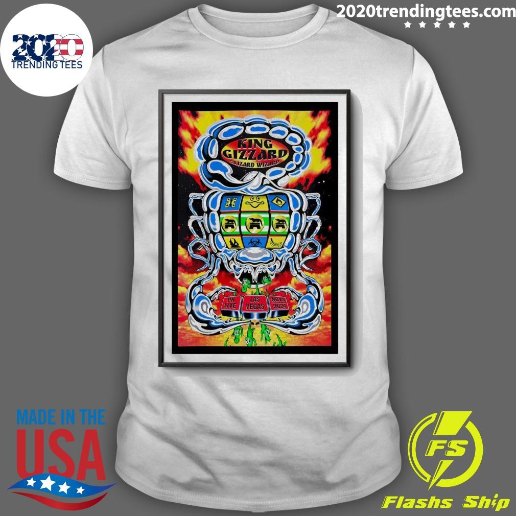 Official King Gizzard And The Lizard Wizard Nov 8 2024 Las Vegas NV T-shirt