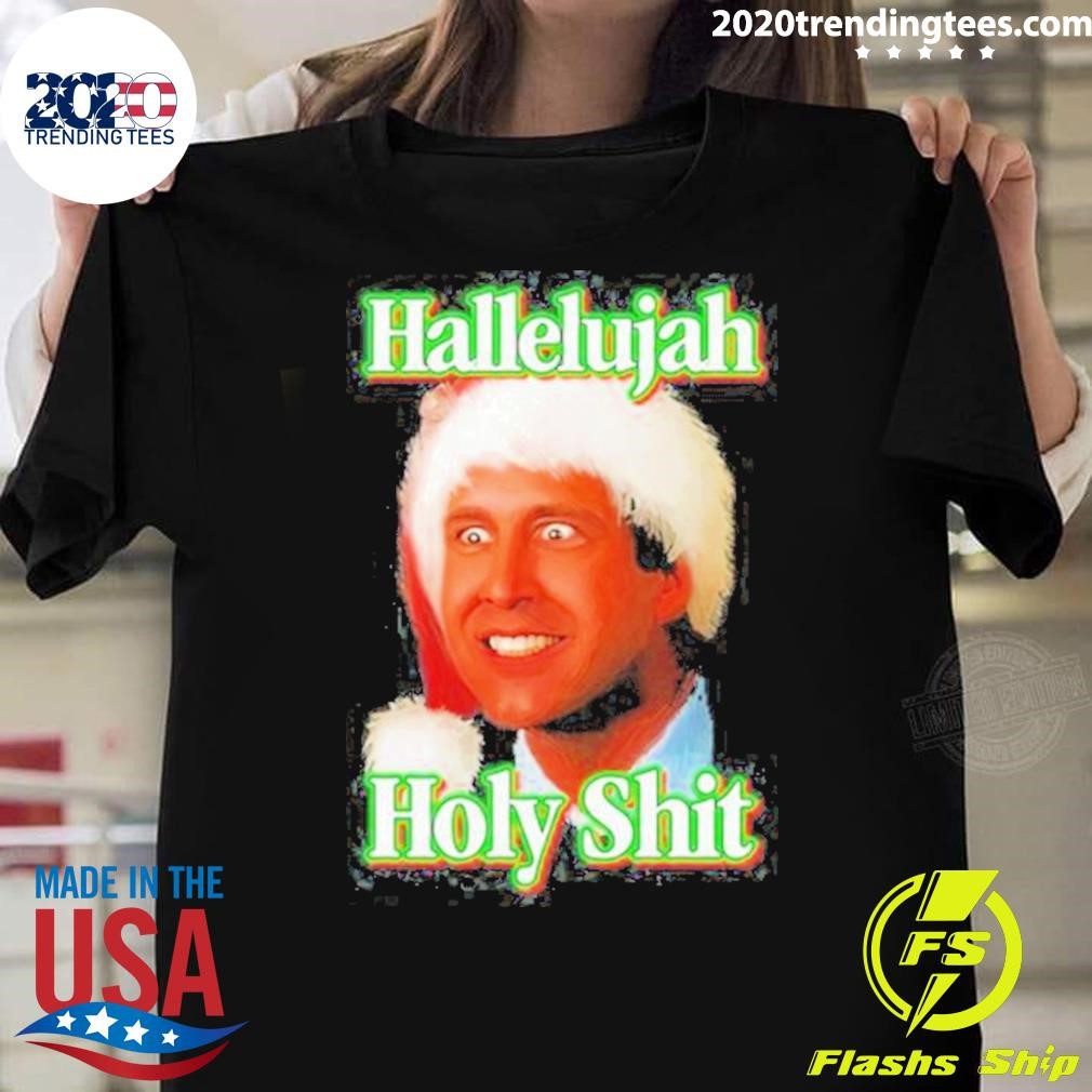 Official Merry Christmas Hallelujah Holy Shit 2024 T-shirt