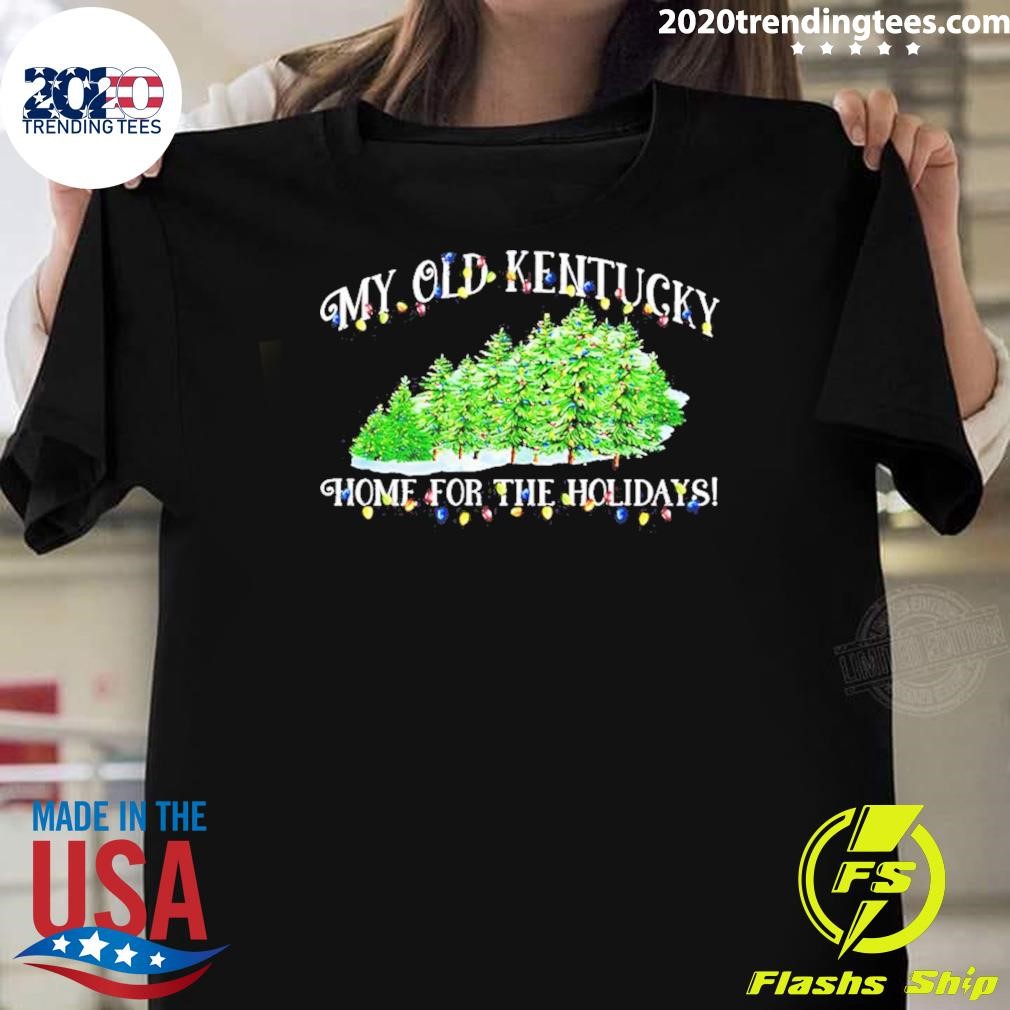 Official My Old Kentucky Home For The Holidays Christmas 2024 T-shirt