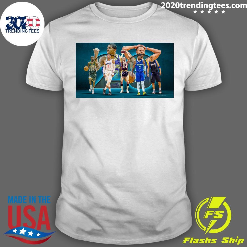 Official NBA 20 Greatest Point Guards Ever T-shirt