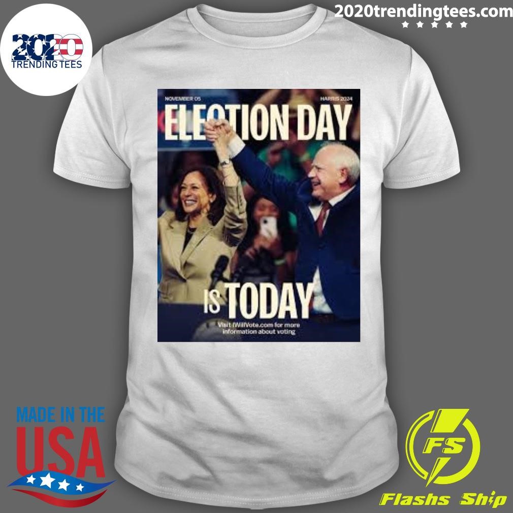 Official November 05 Harris 2024 Election Day Winner Kamala Harris T-shirt