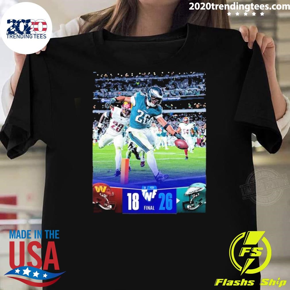 Official Philadelphia Eagles Wins 26-18 Washington Commanders 2024 Week 11 Nfl Final Score T-shirt