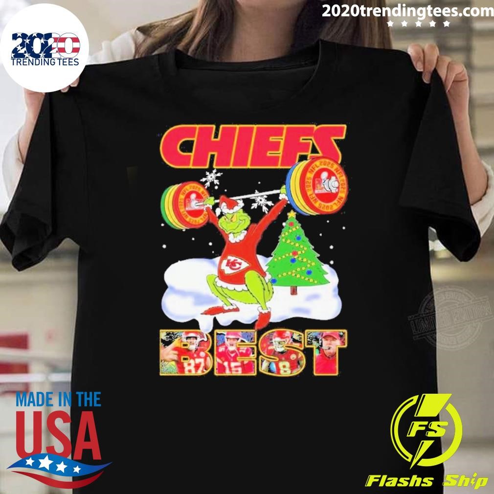 Official Santa Grinch Kansas Chiefs NFL 2025 Best Christmas T-shirt