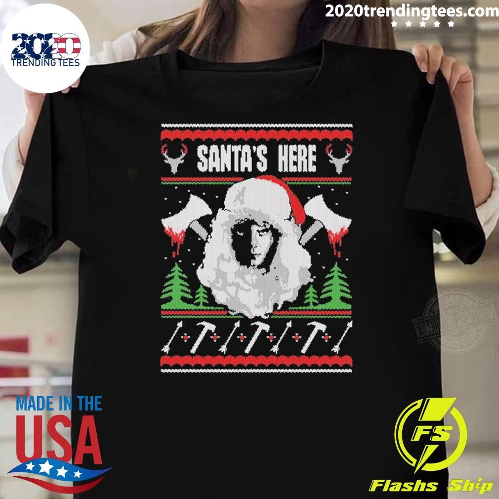 Official Silent Night Deadly Night Santa's Here 2024 T-shirt