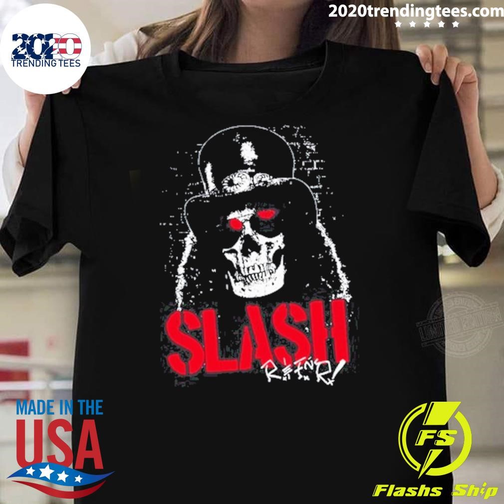 Official Slash Skull Portrait Black Pullover T-Shirt