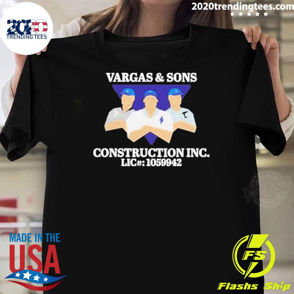 Official Vargas & Sons Construction Inc Lic 1059942 T-shirt