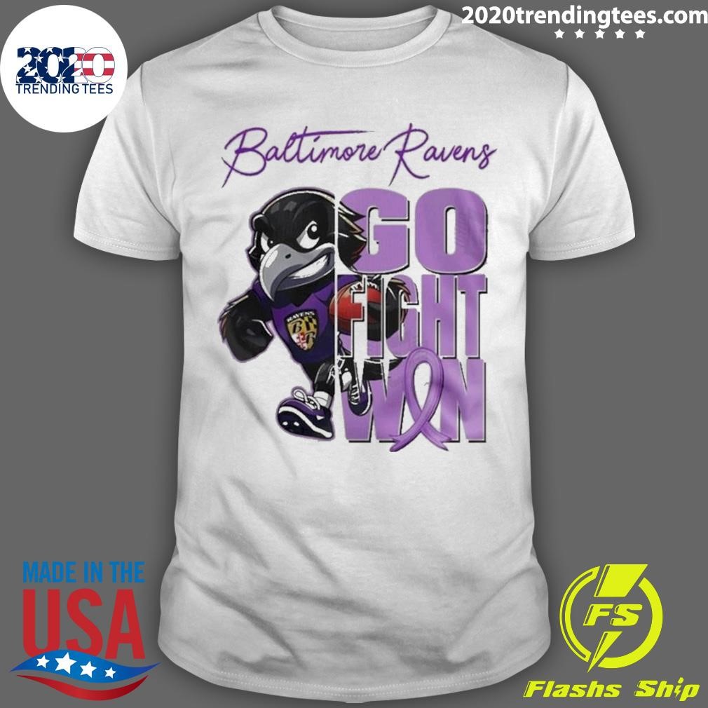 Original Baltimore Ravens Tackle Pancreatic Cancer Go Fight Win 2024 T-shirt