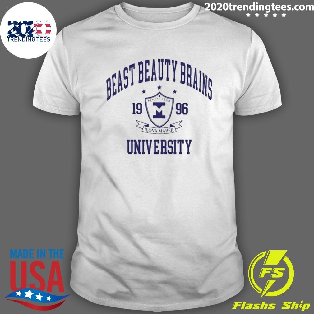 Original Ilona Maher Beast Beauty Brains University T-shirt