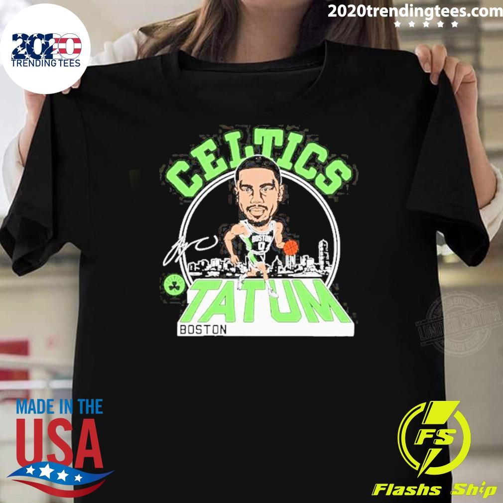 Original Jayson Tatum Boston Celtics 2024-25 City Edition Caricature Tri-Blend T-shirt