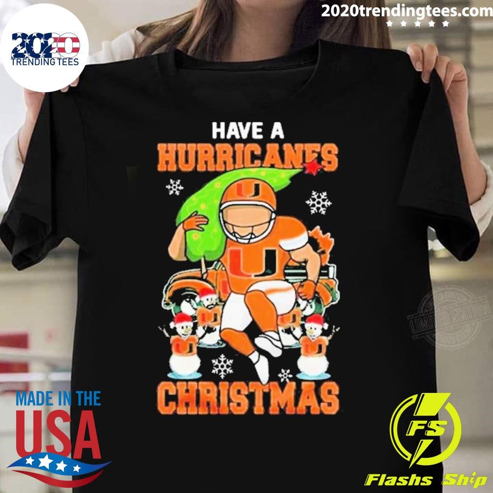 Original Miami Hurricanes Have A Hurricanes Christmas T-Shirt