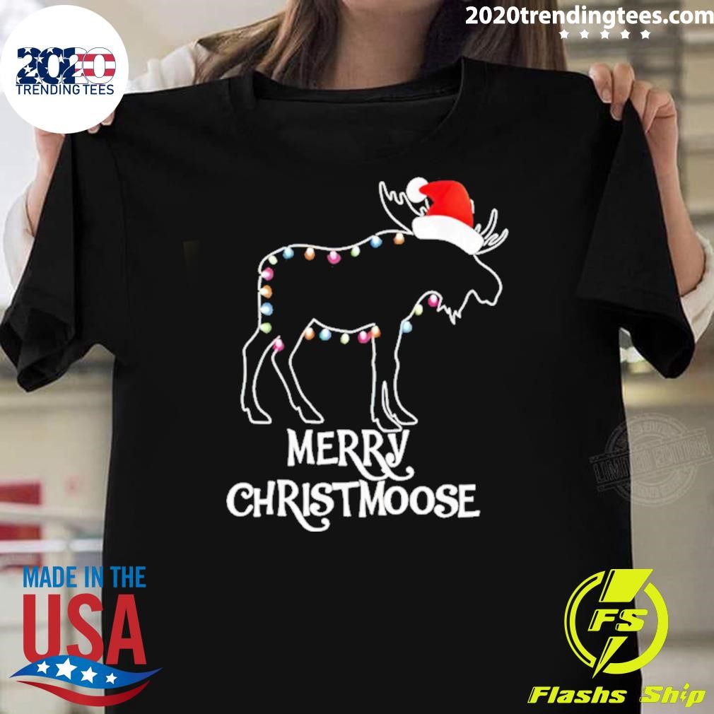 Original Moose Merry Christmoose Christmas Light 2024 T-Shirt