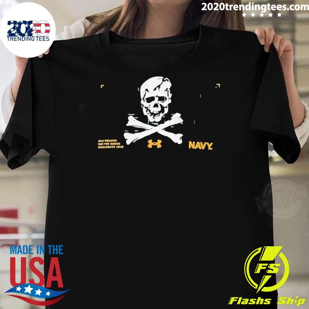 Original Navy Midshipmen Under Armour 2024 Rivalry Skull & Cross Bones Performance T-T-Shirt