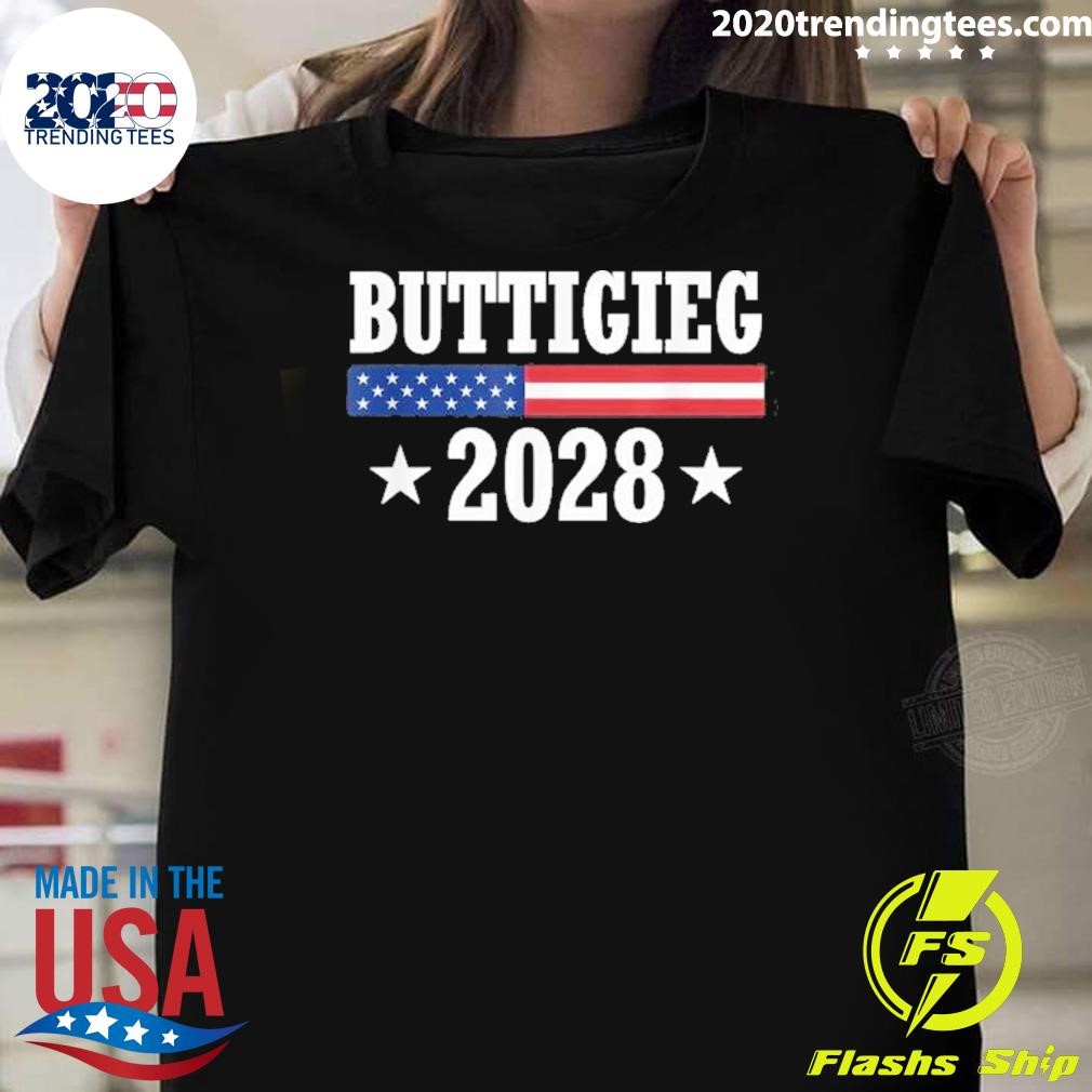 Original Pete Buttigieg 2028 Presidential Election Usa Flag Democrats T-Shirt