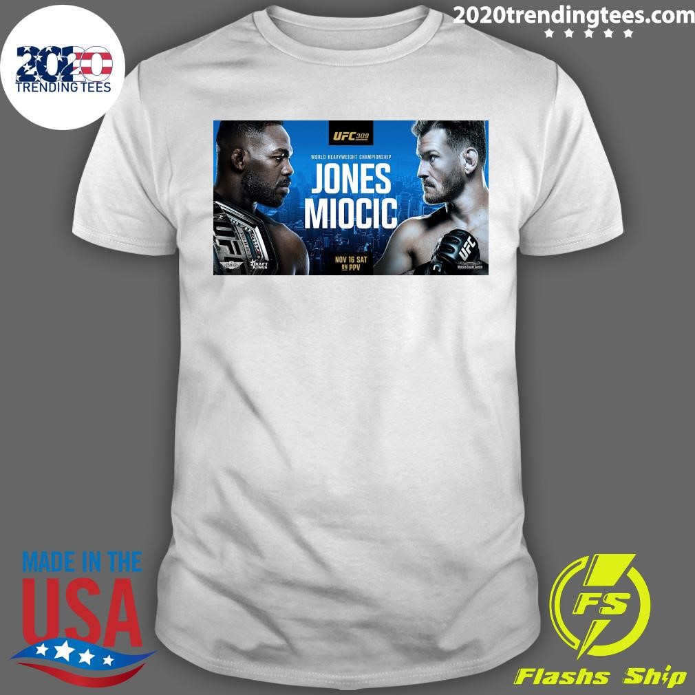 Original Ufc 309 Jones Vs Miocic It's Fight Day Two Legends Of The Game Throw Down In Nyc For Heavyweight Glory T-shirt