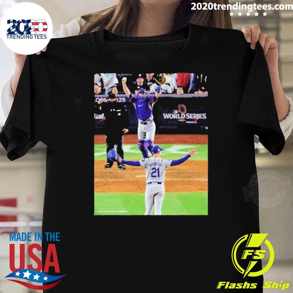 Original Walker Buehler Celebration World Series Champions 2024 T-shirt