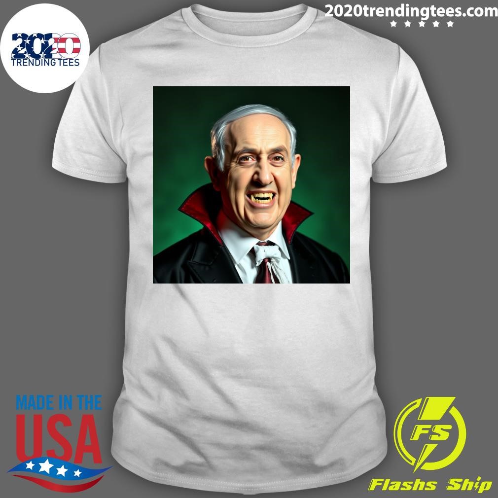 Premium A Realistic Dracula Outfit on Benjamin Netanyahu T-shirt