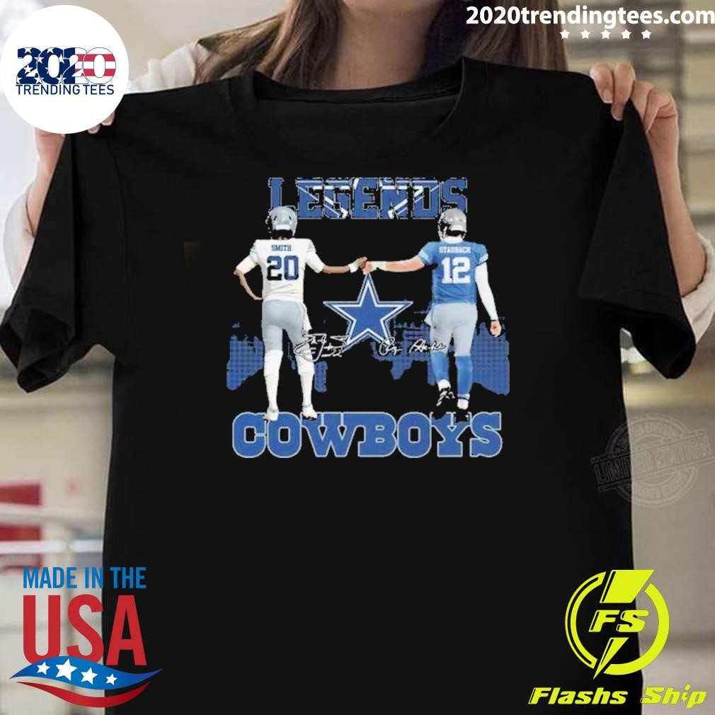 Premium Dallas Cowboys The Legends Tyler Smith Roger Staubach Signatures T-shirt