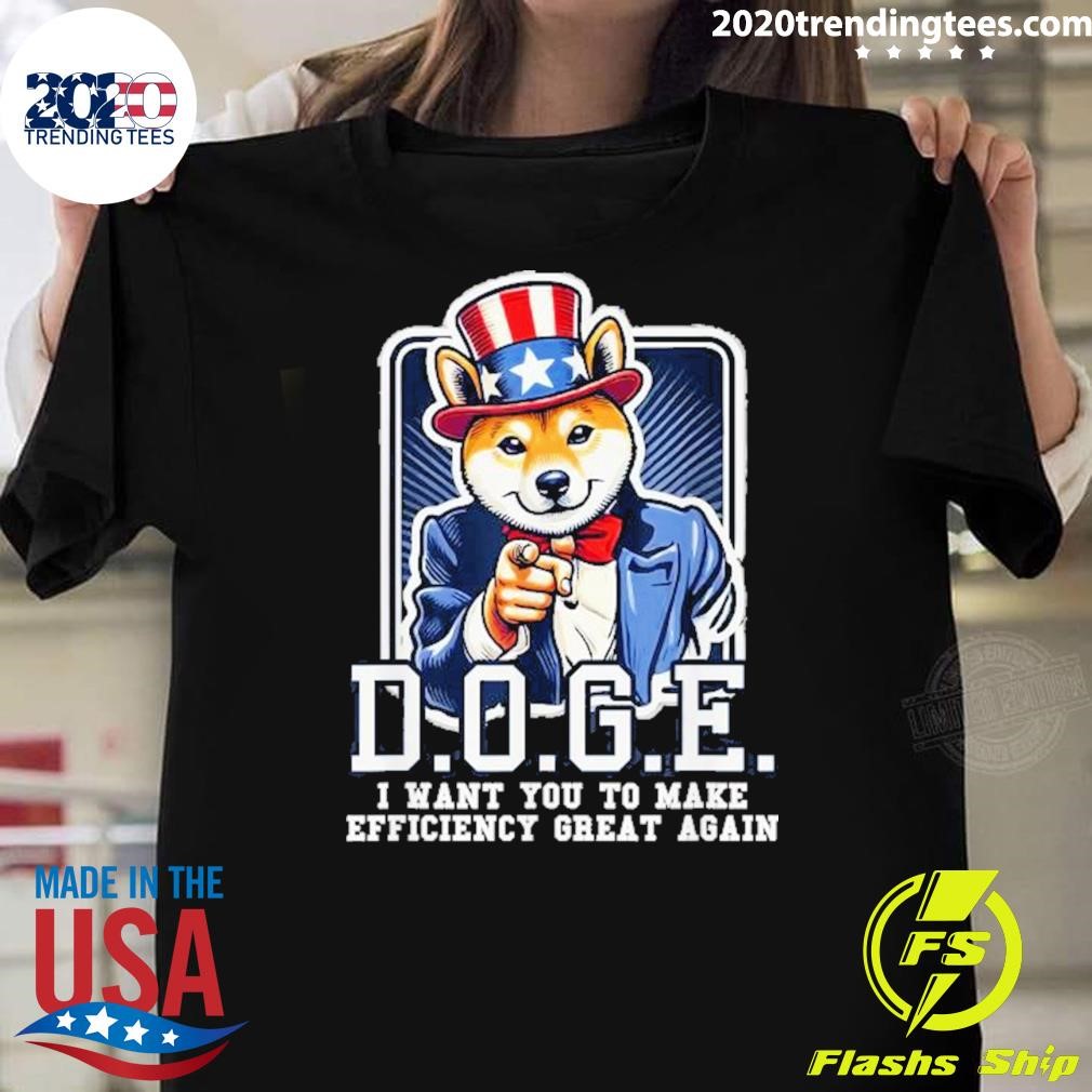 Premium Doge I Want You To Make Efficiency Great Again T-shirt