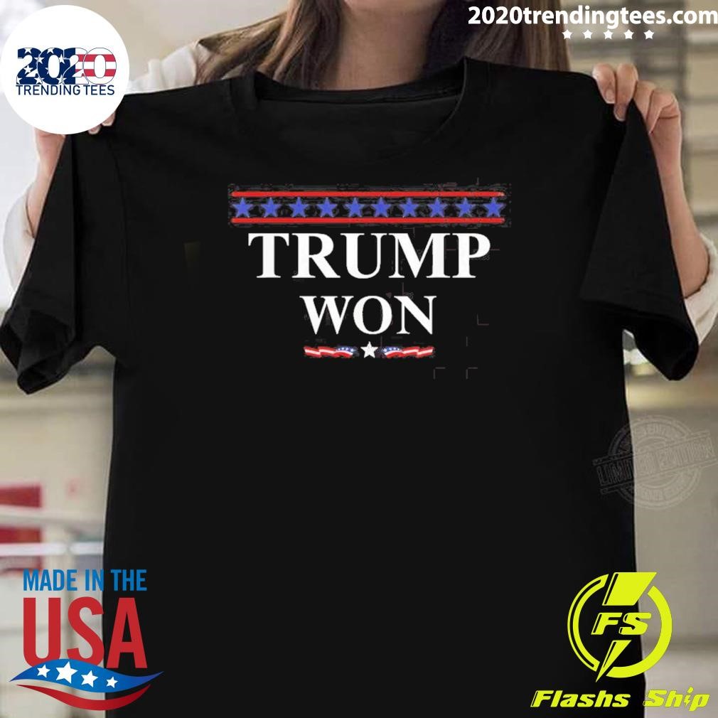 Premium Donald Trump Won In The Election American Flag Trump 2024 T-shirt