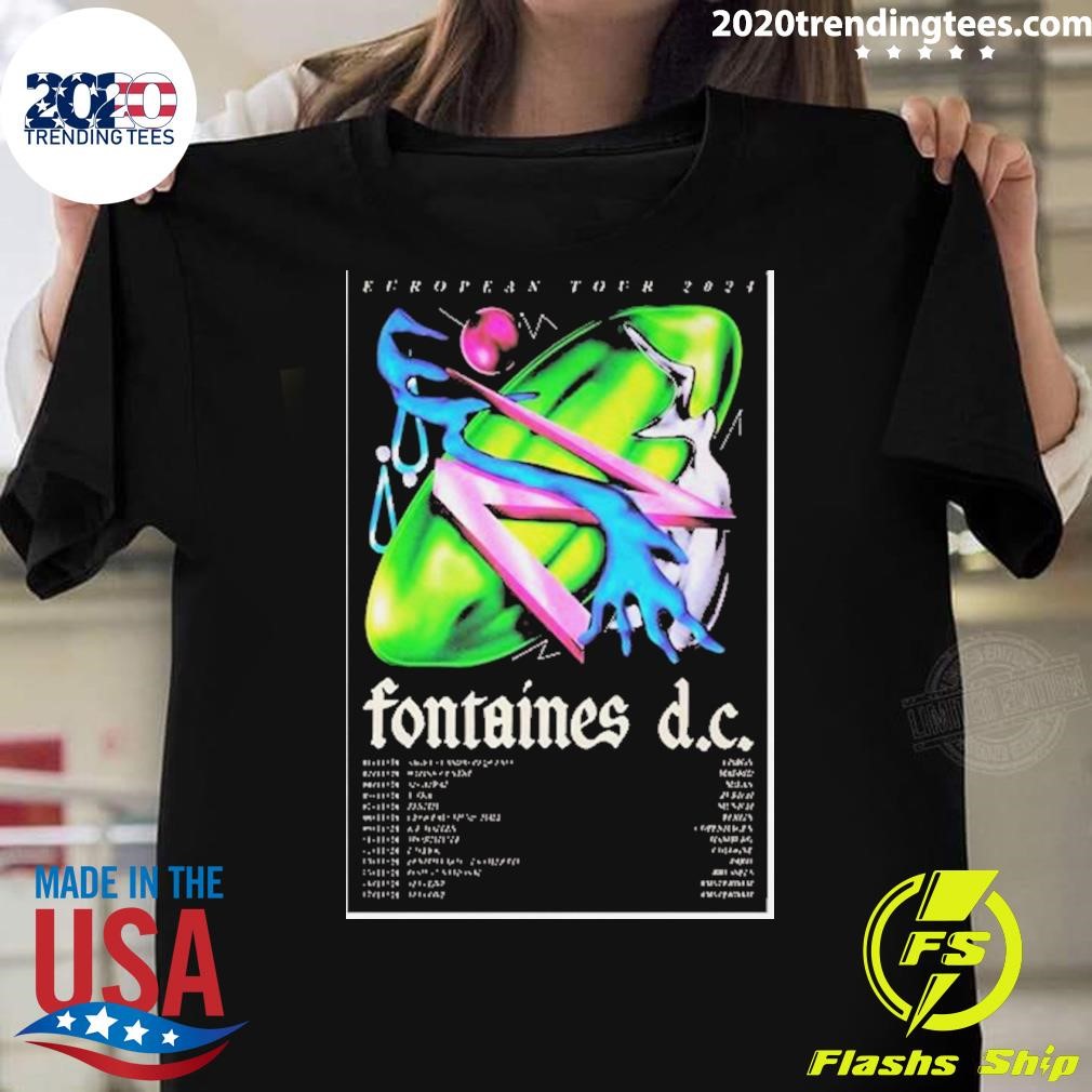 Premium Fontaines D.c European Tour 2024 Poster T-shirt