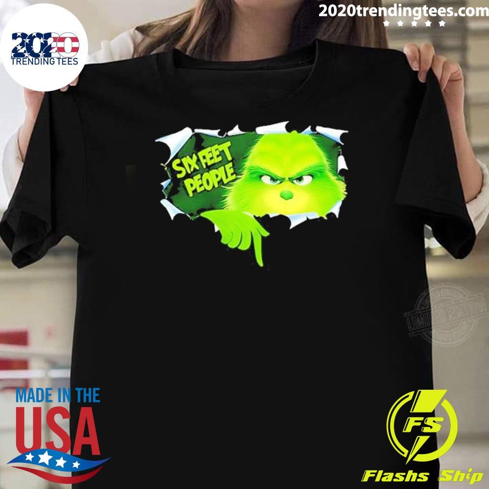 Premium Grinch Six Feet People Christmas 2024 T-shirt