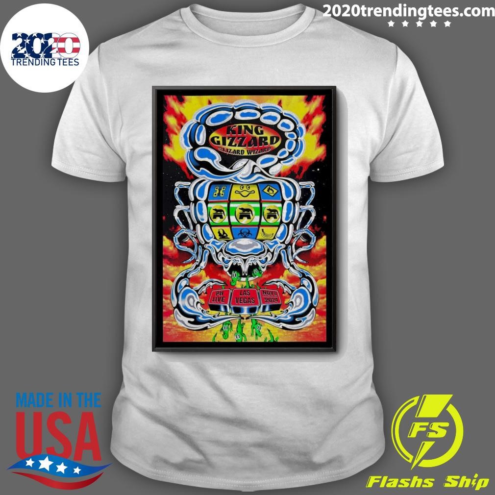 Premium King Gizzard And Lizard Wizard Poster Show Las Vegas, NV Nov 08 2024 Bakkt Theater At Planet Hollywood T-shirt