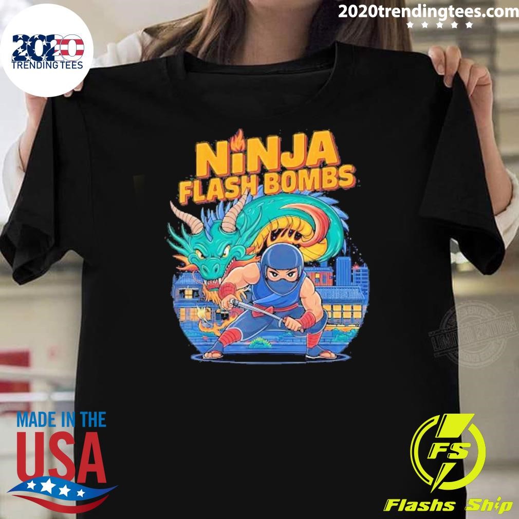 Premium Ninja And Dragon Ninja Flash Bombs Gamer T-Shirt