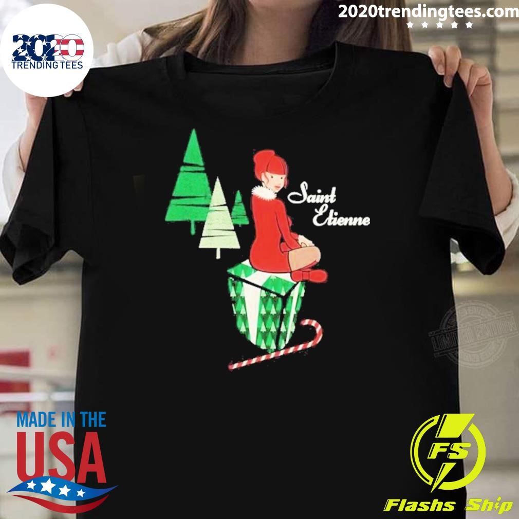 Premium Saint Etienne A Glimpse Of Stocking Christmas Holiday T-shirt