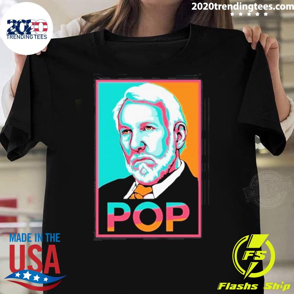 Premium Spurs Gregg Popovich Pop Tee T-shirt