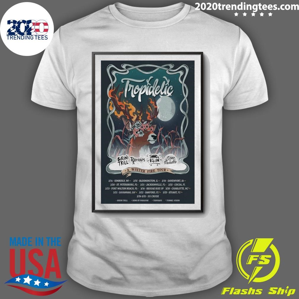 Premium Tropidelic A Winter Fire Tour 2025 T-Shirt