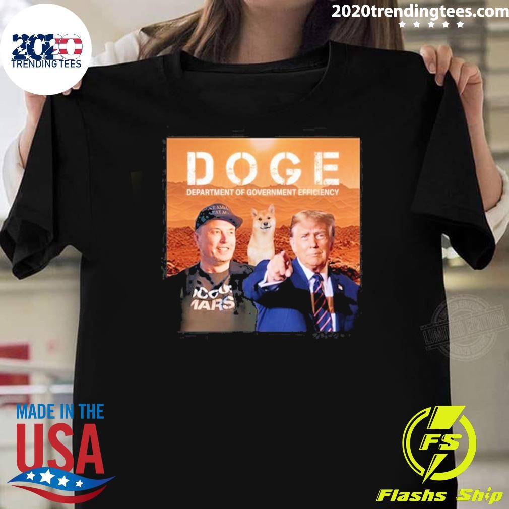 Premium Trump And Elon Musk Doge Department Of Government Efficiency Black T-Shirt