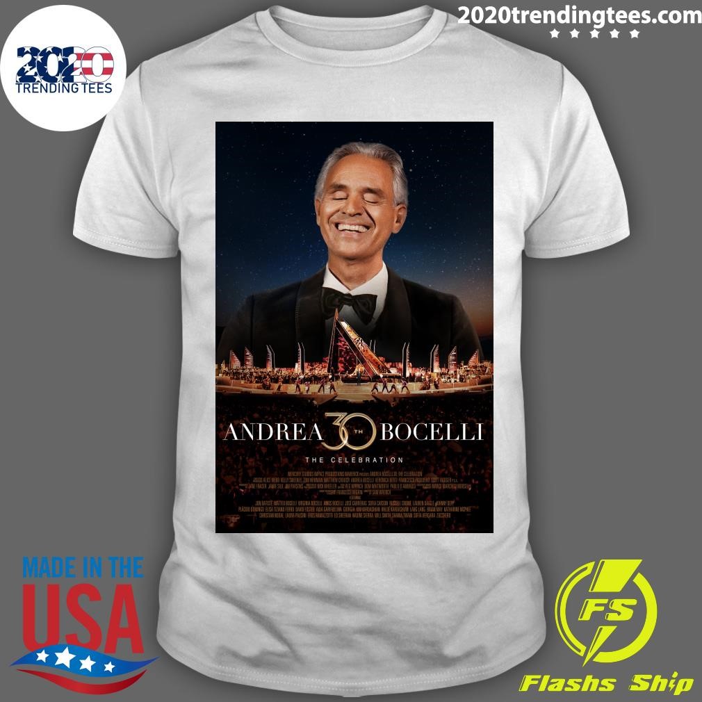 Top Andrea Bocelli 30 The Celebration T-shirt