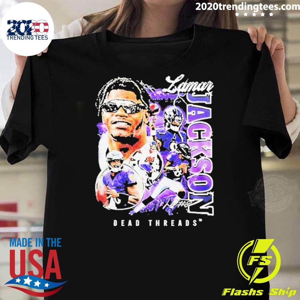 Top Baltimore Ravens x Lamar Jackson Dead Threads T-shirt