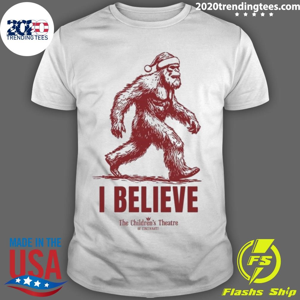 Top Bigfoot I Believe Christmas Tct Santa Claus T-shirt