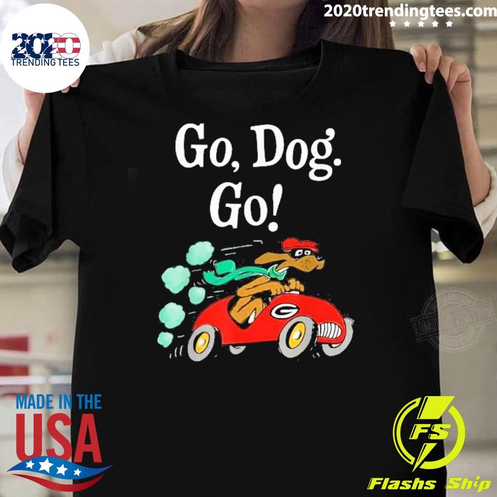 Top Georgia Bulldogs Driving Car Go Dog Go 2024 T-shirt