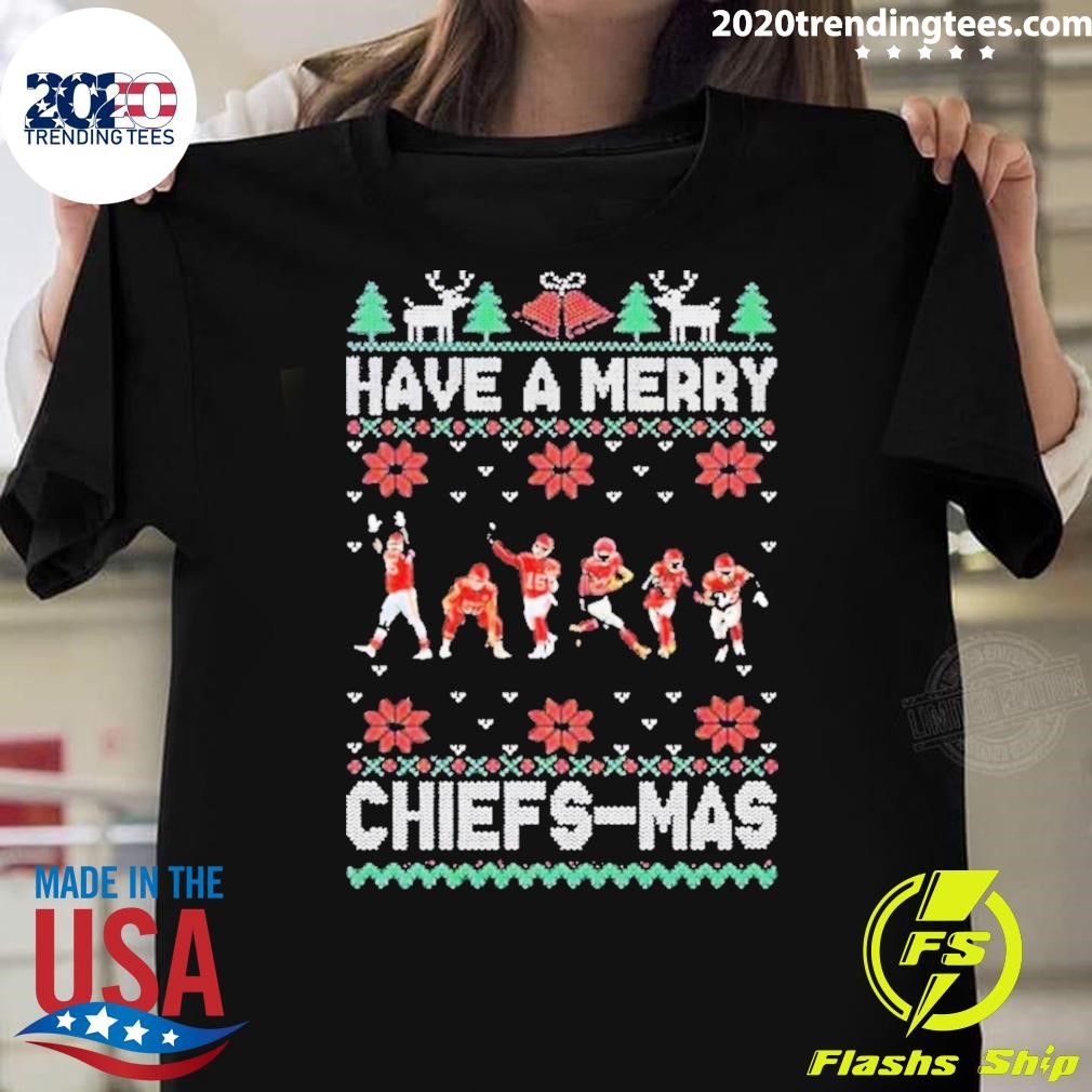 Top Have A Merry Chiefs Mas Ugly Christmas 2024 T-T-Shirt