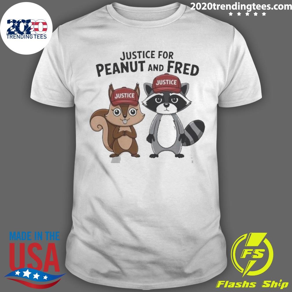 Top Justice For Peanut And Fred Cute Animals 2024 T-shirt