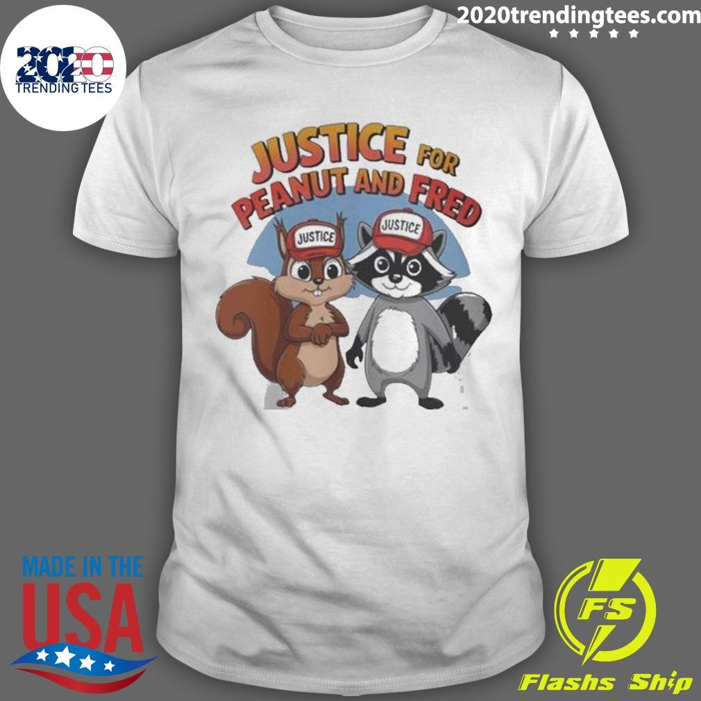 Top Justice for Peanut & Fred the Squirrel Cute Animal Lovers 2024 T-shirt